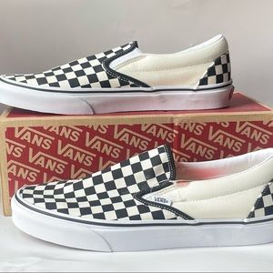 SOLD : Vans Classic slip-on  blk/wht checkerboard sz 11